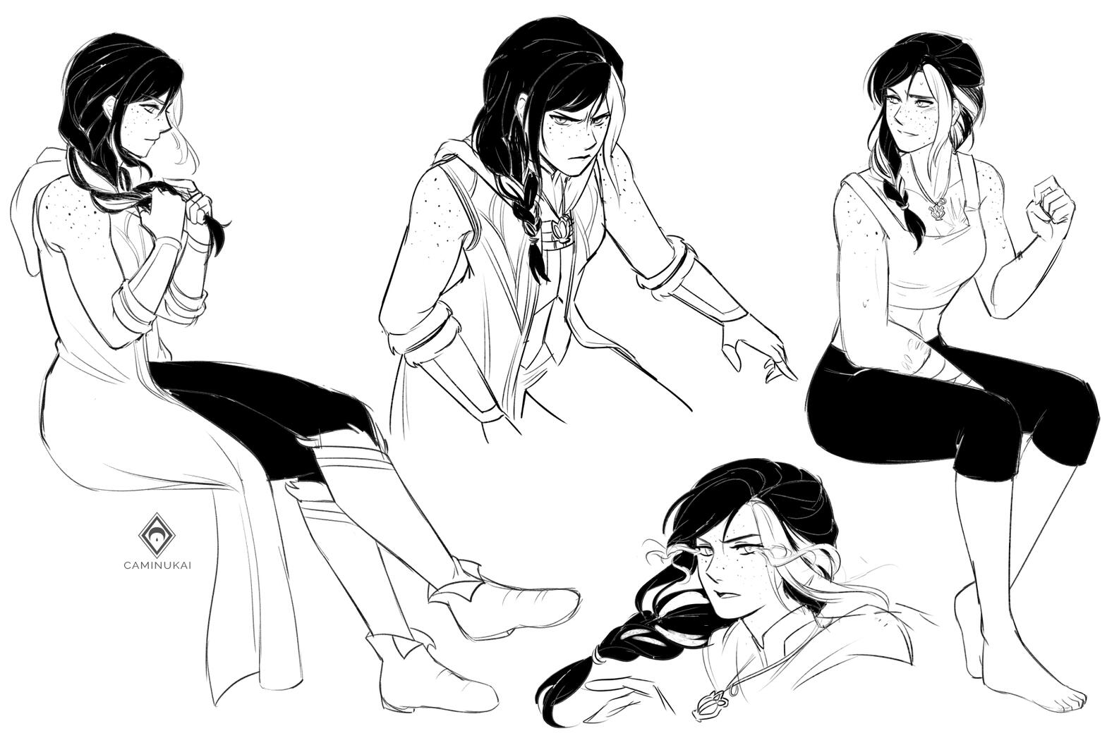 Character sketch page - Rorina